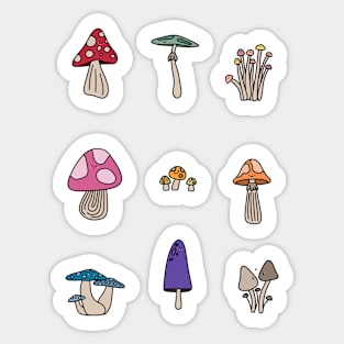 Fun-Guys Mushrooms Sticker